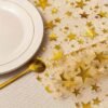 Gold Star Foil Mesh Table Runner