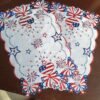 Independence Day embroidered placemat (3) Independence Day embroidered placemat patriotic
