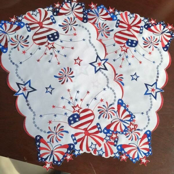 Independence Day embroidered placemat (3) Independence Day embroidered placemat patriotic
