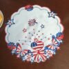 Independence Day embroidered placemat (4) Independence Day embroidered placemat patriotic