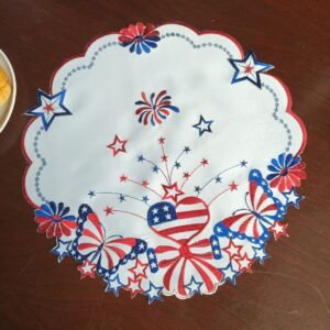 Independence Day embroidered placemat patriotic