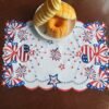 Independence Day embroidered placemat (5) Independence Day embroidered placemat patriotic
