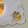 Linen Lemon Embroidered Placemat – 29x44cm (9) Linen placemat with lemon embroidery, handmade cutwork