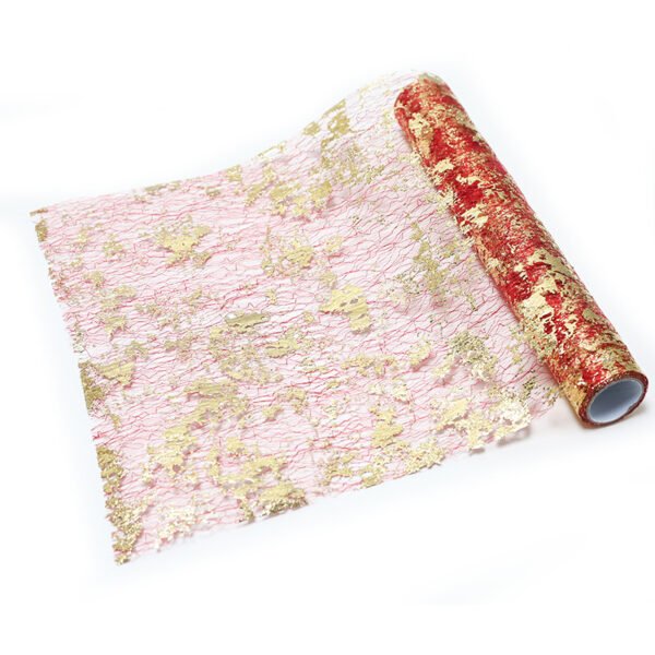 Luxury Gold Foil Mesh Table Runner Roll