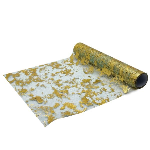 Luxury Gold Foil Mesh Table Runner Roll