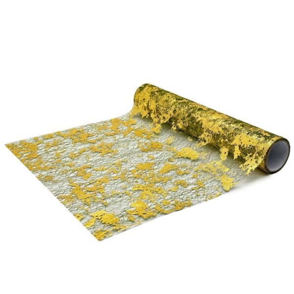 Luxury Gold Foil Mesh Table Runner Roll