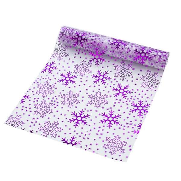 Metallic Foil Organza Snowflake Table Runner