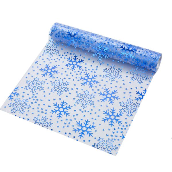 Metallic Foil Organza Snowflake Table Runner
