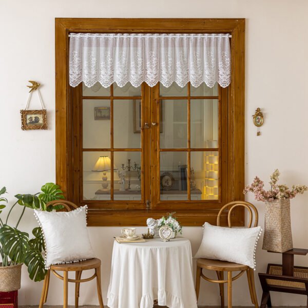 Modern minimalist café curtain sheer short curtain