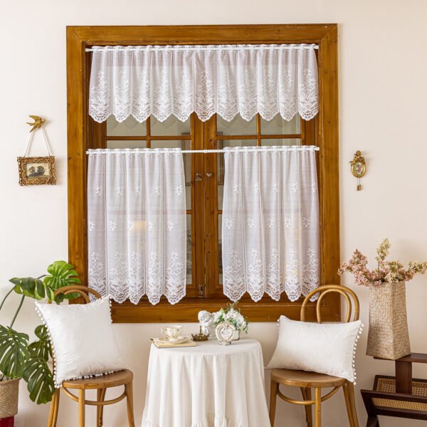 Modern minimalist café curtain sheer short curtain