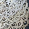 Nordic embroidered lace placemat oval 30x45cm beige white