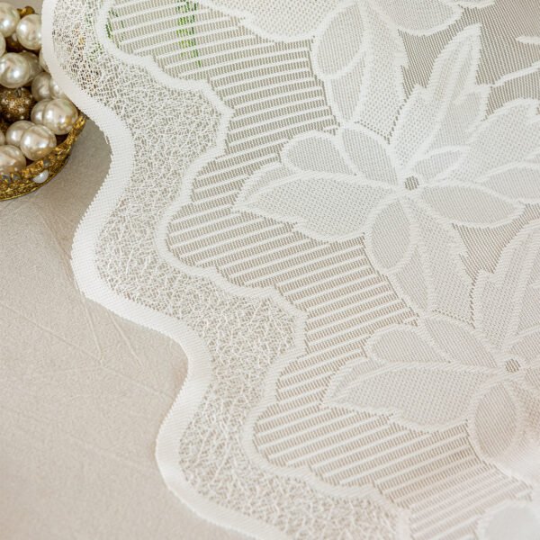 Pastoral warp-knitted lace café curtain short valance (1) Pastoral warp-knitted lace café curtain short valance