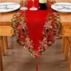 Red snowflake embroidered placemat Christmas festive