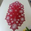 Red snowflake embroidered placemat Christmas festive