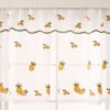 Rustic lace café curtain embroidery pineapple cherry design