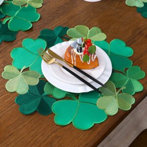 Shamrock embroidered placemat St. Patrick’s Day