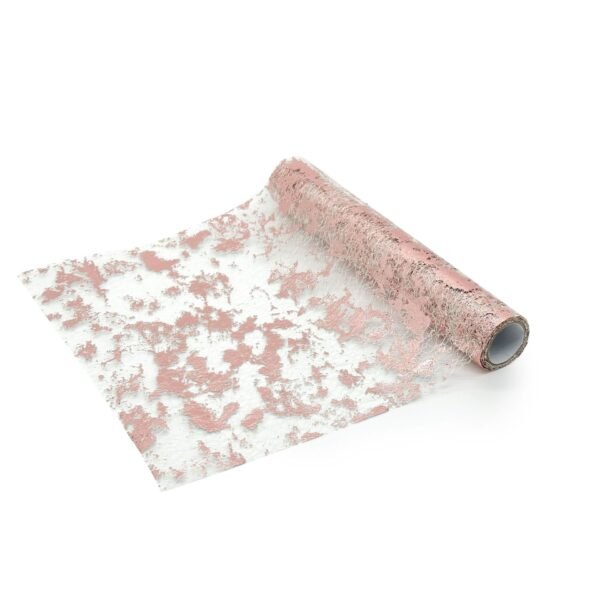 Solid Color Metallic Mesh Table Runner