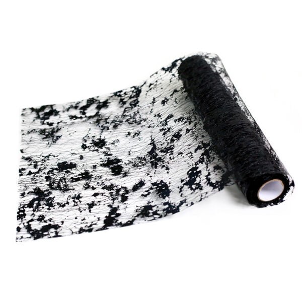 Solid Color Metallic Mesh Table Runner