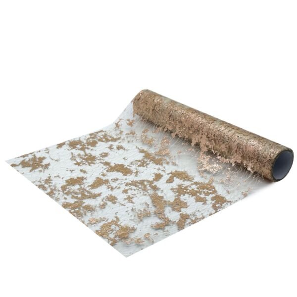 Solid Color Metallic Mesh Table Runner
