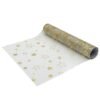 Star and Snowflake Foil Mesh Table Runner