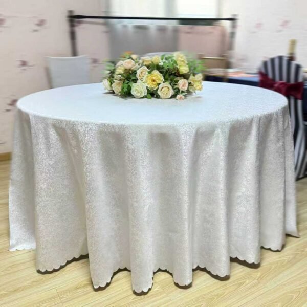 TABLECLOTH (21) Jacquard Floral Polyester Tablecloth | GeoWeave