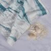 Tie-dye green cotton kitchen towel with unique pattern (5) Kitchen towel with eggs and flour