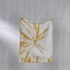Tie-dye green cotton kitchen towel with unique pattern (6) Yellow tie-dye kitchen towel hanging