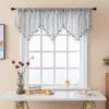 Triangle valance curtain leaf pattern polyester (2) Triangle valance curtain leaf pattern polyester