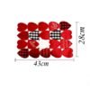 Valentine’s Day heart appliqué embroidered placemat (1) Valentine’s Day heart appliqué embroidered placemat