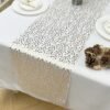Velvet Printed Christmas Table Runner Floral Candy Pattern