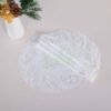 White embroidered round placemat European
