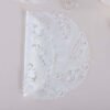 White embroidered round placemat European