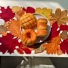 Wine Red Maple Leaf Embroidered Placemat (1) Wine red maple leaf embroidered Thanksgiving placemat