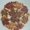 Wine Red Maple Leaf Embroidered Placemat (2) Wine red maple leaf embroidered placemat Thanksgiving theme