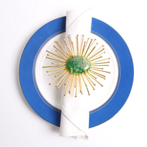 agate napkin ring (16) Large Fireworks Agate Napkin Ring