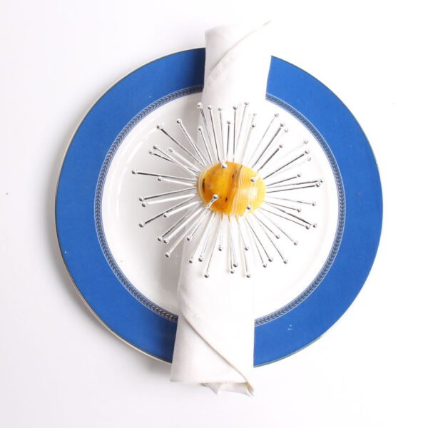 agate napkin ring (3) Large Fireworks Agate Napkin Ring