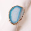 agate napkin ring (4) Blue Natural Agate Napkin Ring Glass Ring