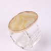 Gold Electroplated Agate Napkin Ring