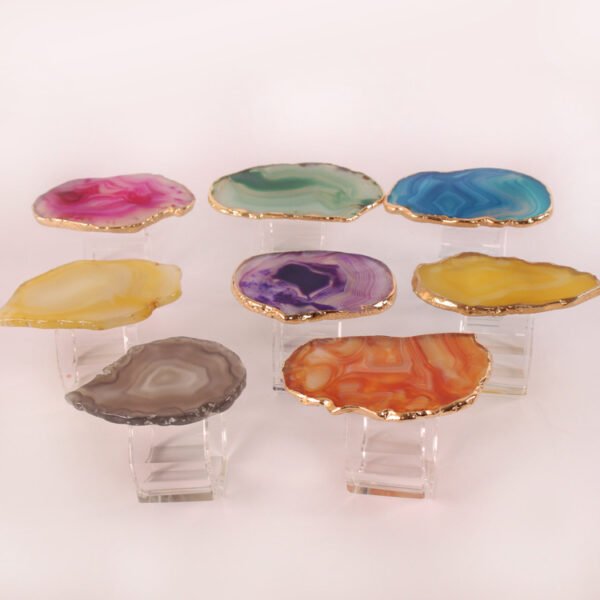 agate napkin ring (7) Blue Natural Agate Napkin Ring Glass Ring