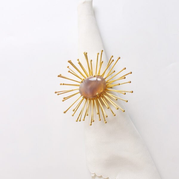 agate napkin ring (9) Large Fireworks Agate Napkin Ring