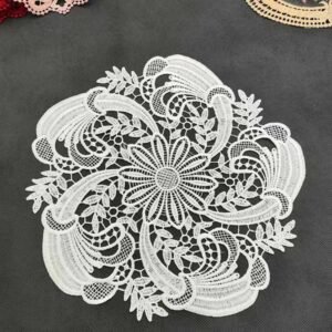 american vintage lace embroidered placemat oval round