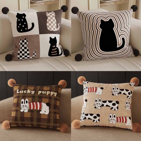 cartoon velvet pillow
