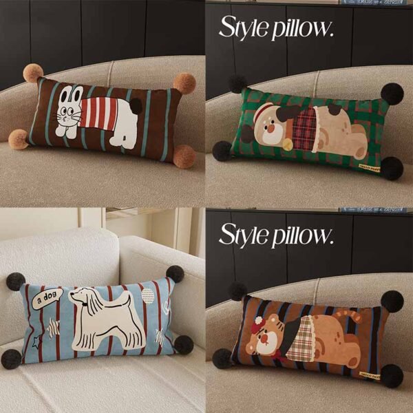 cartoon velvet pillow