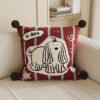 cartoon velvet pillow