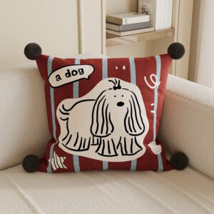 cartoon velvet pillow