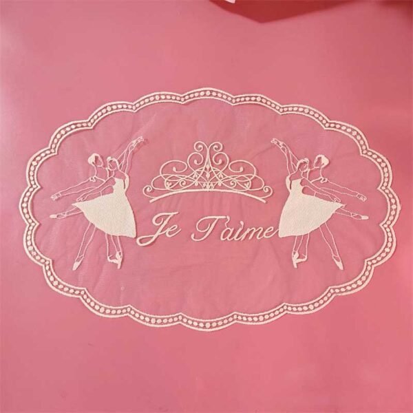 ballet mesh embroidered placemat white light yellow floral (3) ballet mesh embroidered placemat white light yellow floral