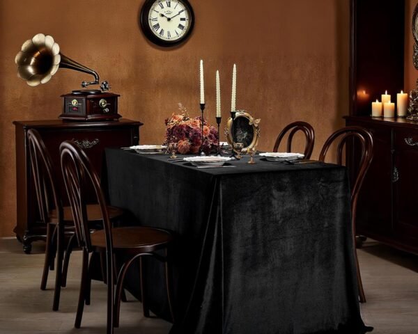 Rectangular Velvet “Ice Flower” Tablecloth | GeoWeave