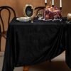 Rectangular Velvet “Ice Flower” Tablecloth | GeoWeave