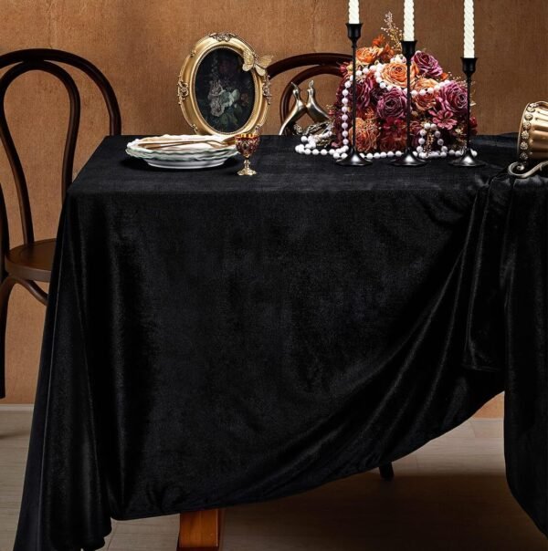 Rectangular Velvet “Ice Flower” Tablecloth | GeoWeave