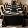 black luxury tablecloth